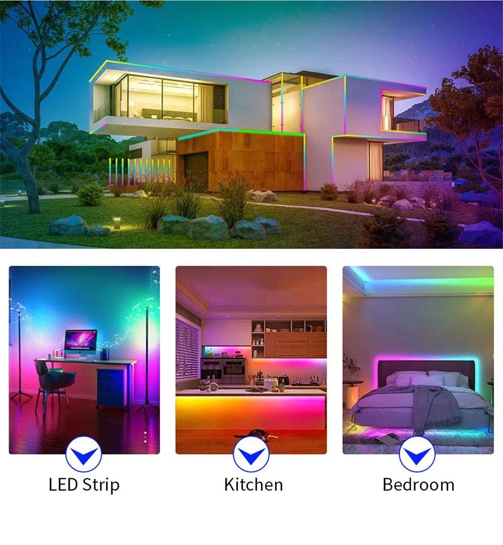 COB RGBIC LED Strip WS2812B: 720 Addressable RGB Pixels Full Color 10mm 12-24V High Density, Flexible FOB WS2811 COB LED Lights