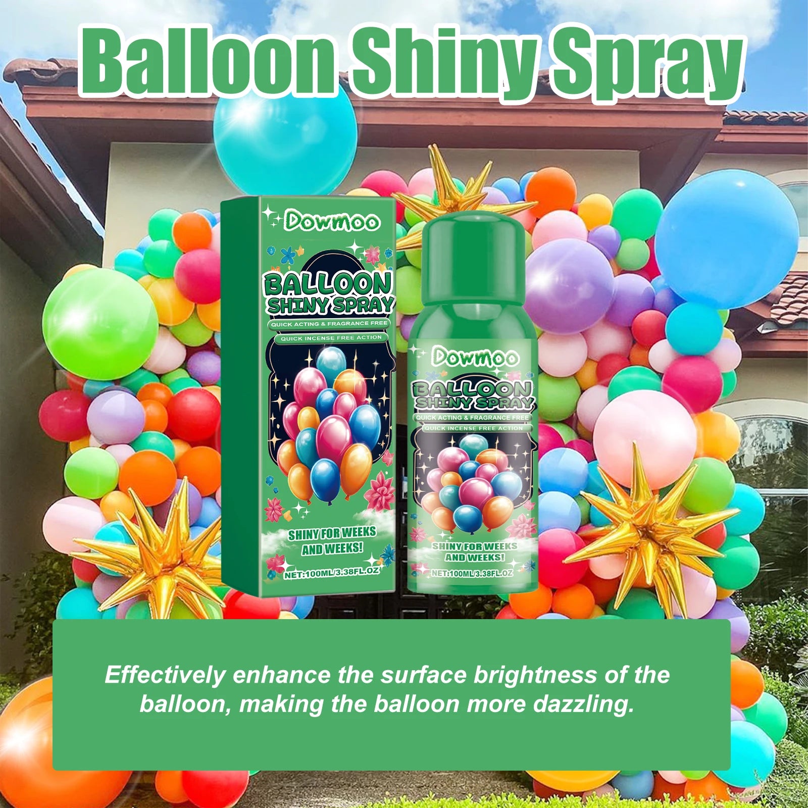 100ml Anti Fading Polishing of Balloons Spray Evenly Spray Brightener to Enhance Balloon Surface Brightness