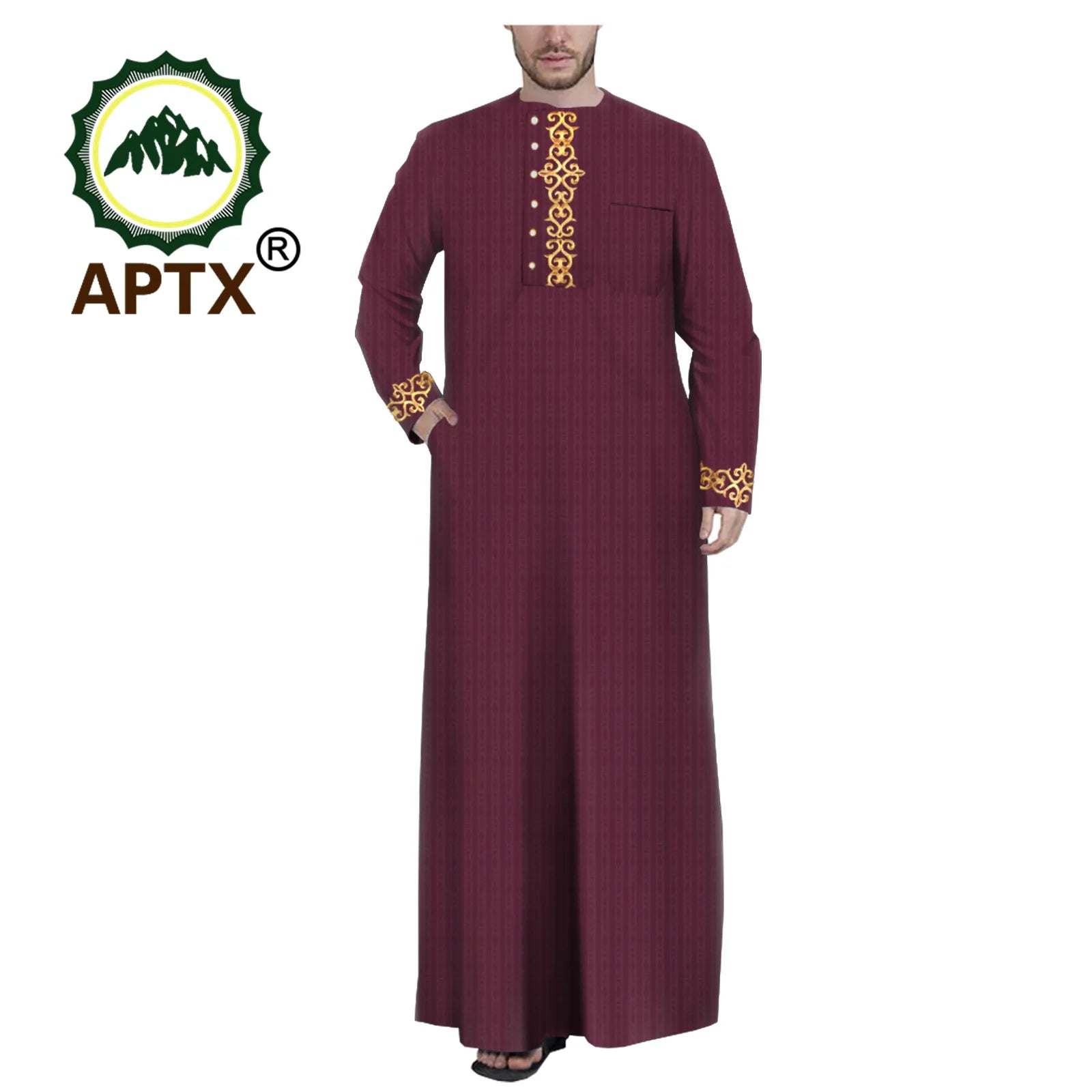 Muslim Jubba for Men Quality Thobe Tailor Made Single Breasted Loose Casual Style Long Robe for Event Wedding