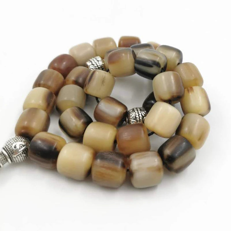 Natural ox horn Tasbih Men 33 prayer beads rosary Muslim rosary arabic misbaha turkish islamic Collection level bracelet