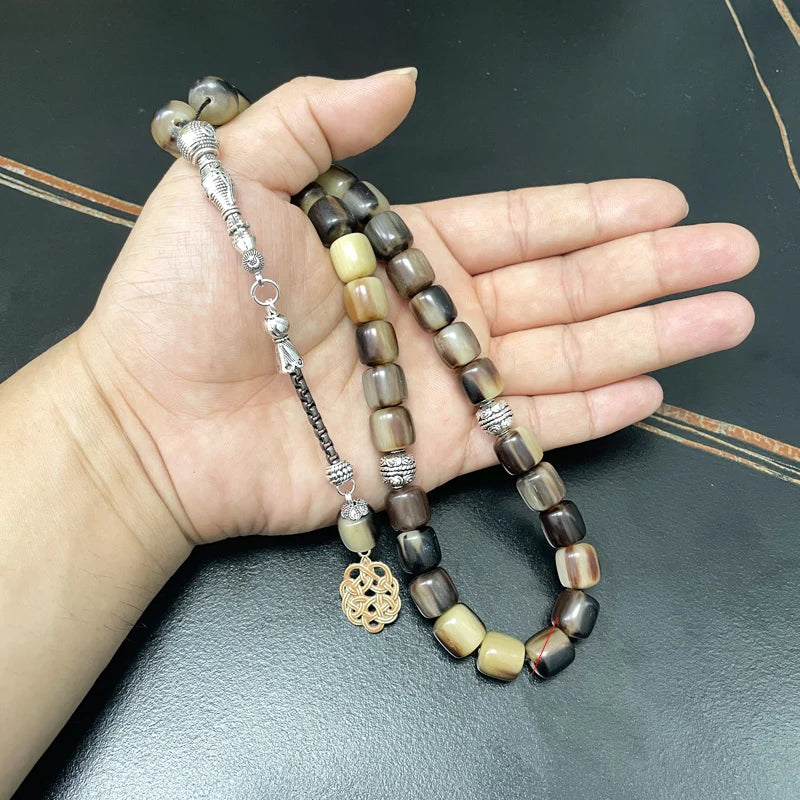 Natural ox horn Tasbih Men 33 prayer beads rosary Muslim rosary arabic misbaha turkish islamic Collection level bracelet