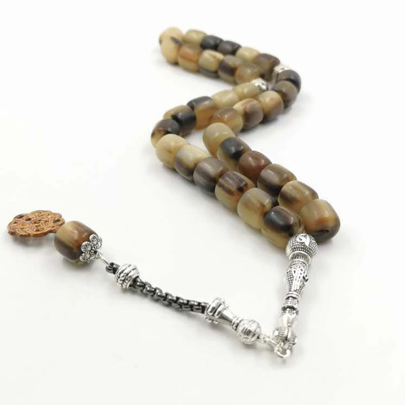 Natural ox horn Tasbih Men 33 prayer beads rosary Muslim rosary arabic misbaha turkish islamic Collection level bracelet