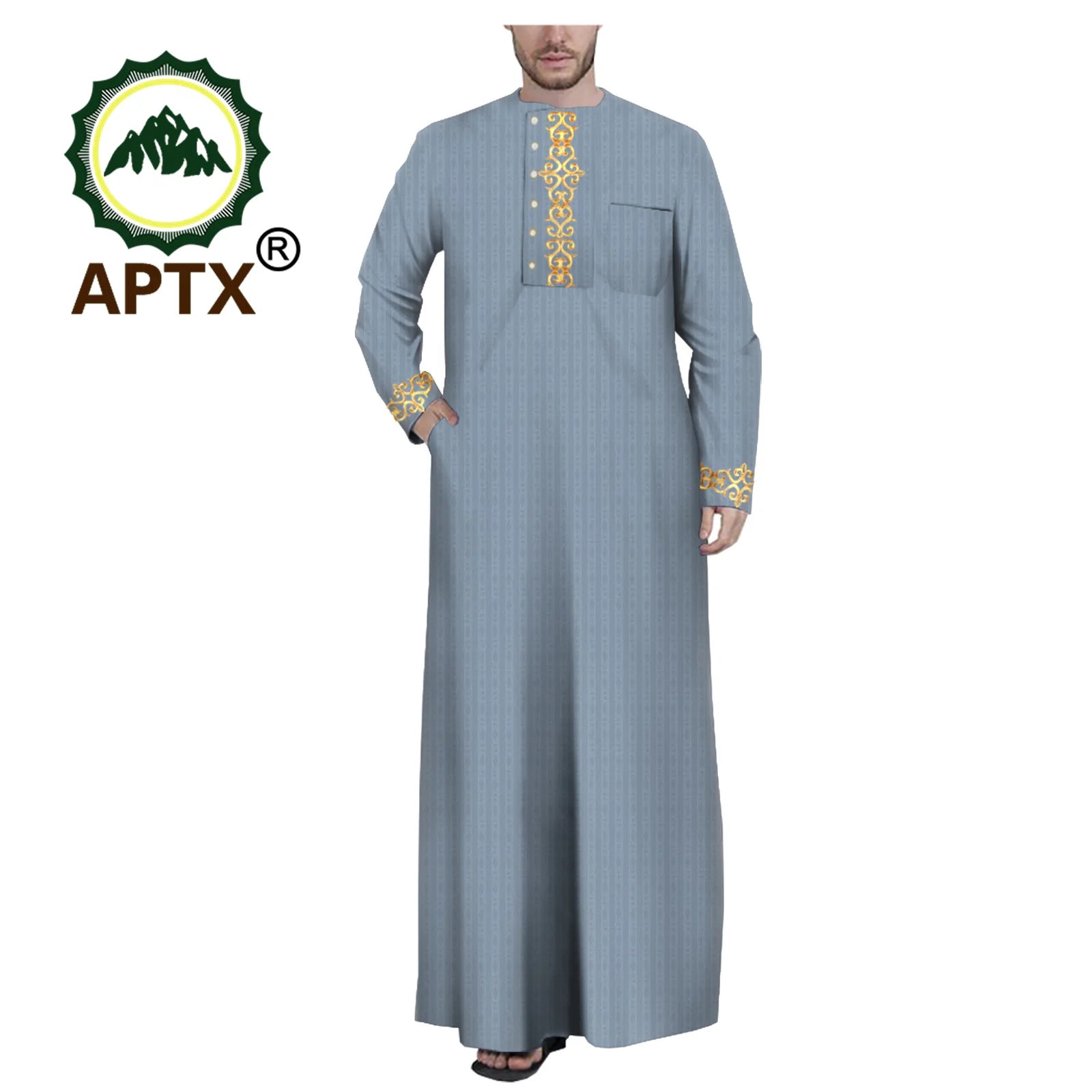 Muslim Jubba for Men Quality Thobe Tailor Made Single Breasted Loose Casual Style Long Robe for Event Wedding