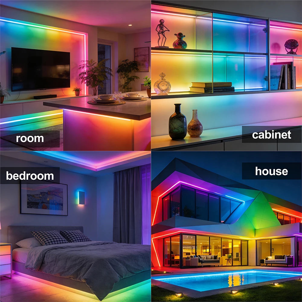COB RGBIC LED Strip WS2812B: 720 Addressable RGB Pixels Full Color 10mm 12-24V High Density, Flexible FOB WS2811 COB LED Lights