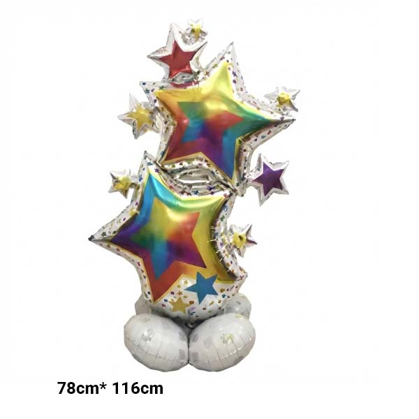 New Large Style Style Up Stand Cake Standing Moon Aluminum Foil Balloon Birthday Party Decoration