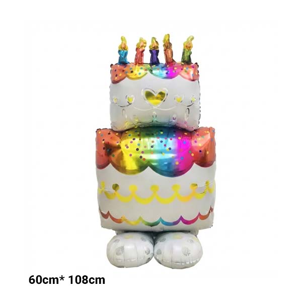 New Large Style Style Up Stand Cake Standing Moon Aluminum Foil Balloon Birthday Party Decoration
