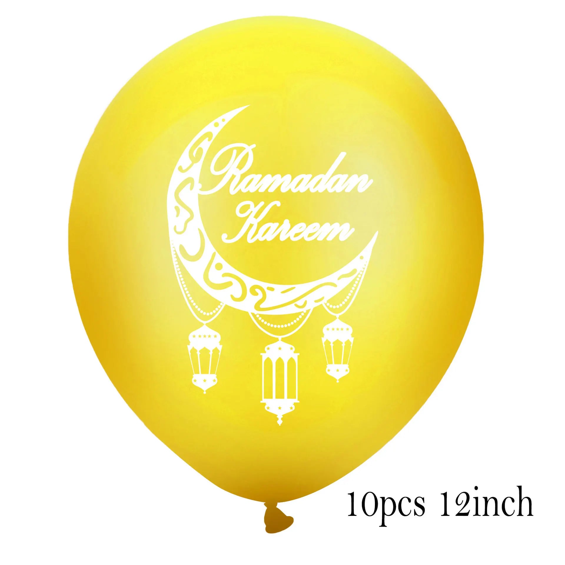 10pcs EID MUBARAK Decor Balloons Ramadan and Eid Decoration Muslim Islamic Decor Gold Balloon Ramadan Mubarak DIY Party Supplies