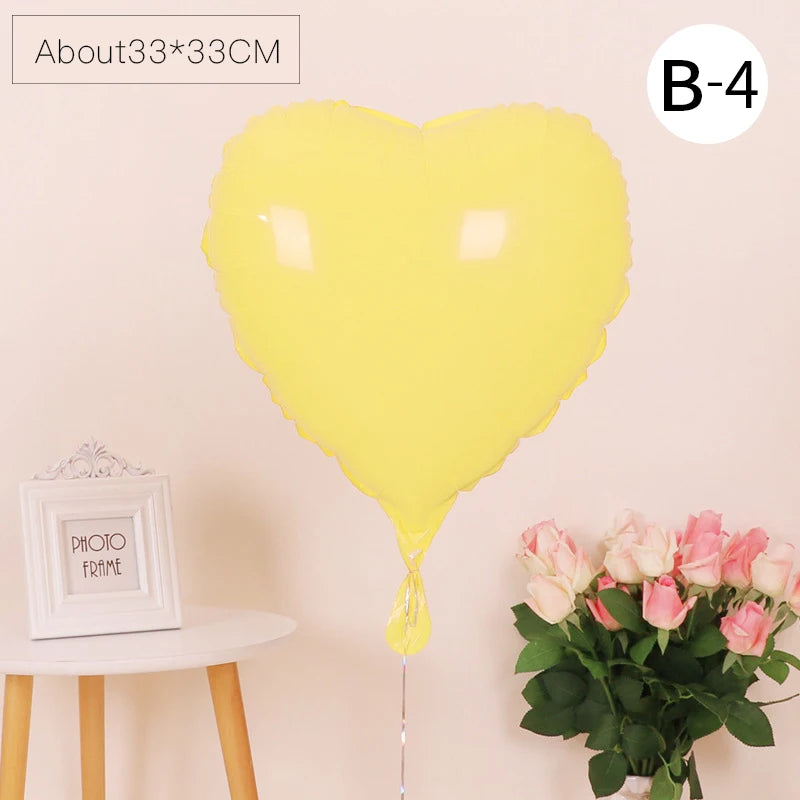 10pc Love Heart Balloon Star Birthday Wedding Decoration Occasion Pentagram Drop Shipping Aluminum Foil Festival Party Supplies