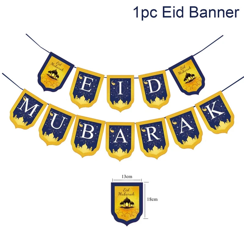 Balloons Decor Ramadan And Eid Decorations Eid Bjd Eid Mubarak Decor MUBARAK Paper Banner RAMADAN MUBARAK Muslim Ramadan Decor