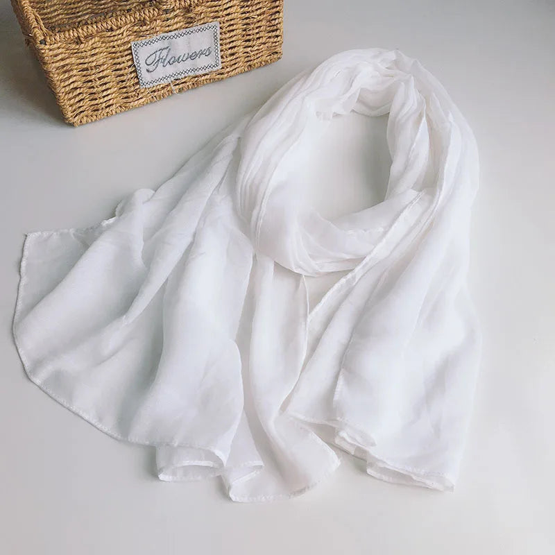 Solid Scarfs for Ladies Head Wrap Scarf Hijab Scarf Women Turban