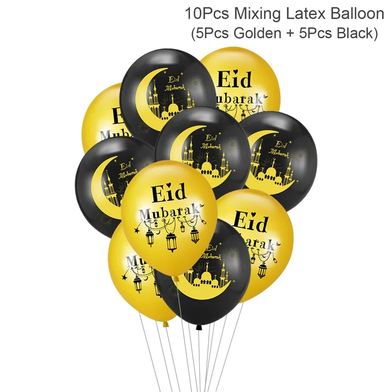 Balloons Decor Ramadan And Eid Decorations Eid Bjd Eid Mubarak Decor MUBARAK Paper Banner RAMADAN MUBARAK Muslim Ramadan Decor