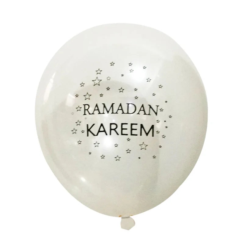 10pcs EID MUBARAK Decor Balloons Ramadan and Eid Decoration Muslim Islamic Decor Gold Balloon Ramadan Mubarak DIY Party Supplies