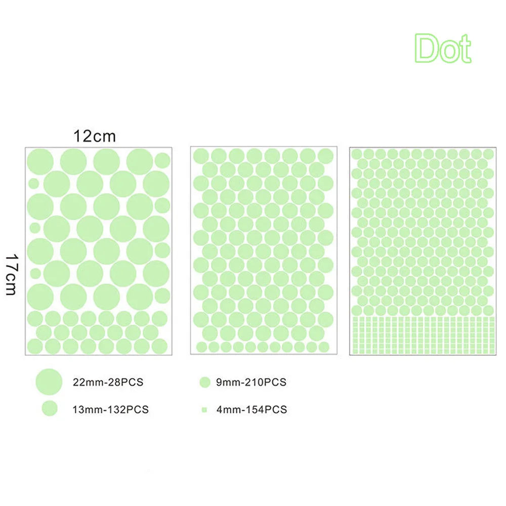 1Set 3D Bubble Stars Moon Dots Self-adhesive Luminous Wall Sticker Kids Bedroom DIY Decal Glow In Dark Fluorescent Decoration