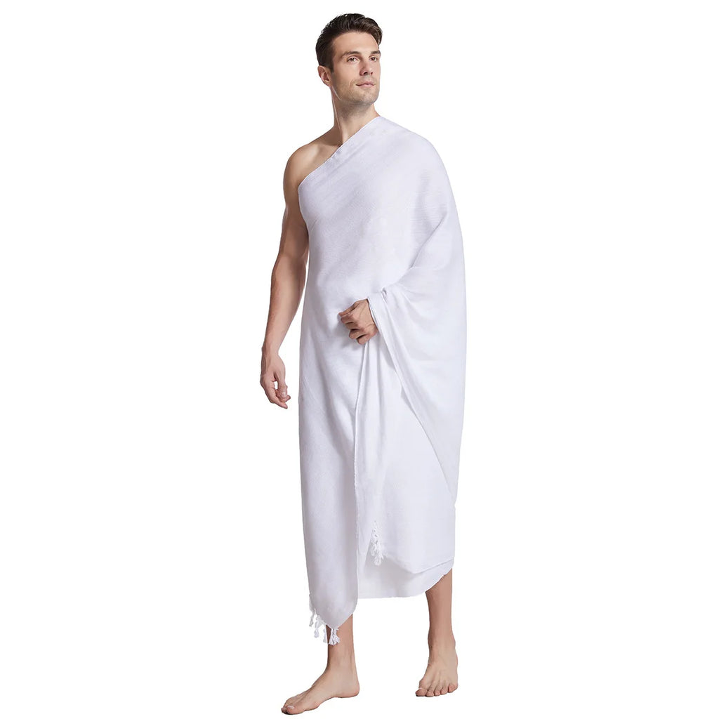 2Pcs Ihram Pilgrimage Towels for Men & Boys Hajj Umrah Mecca