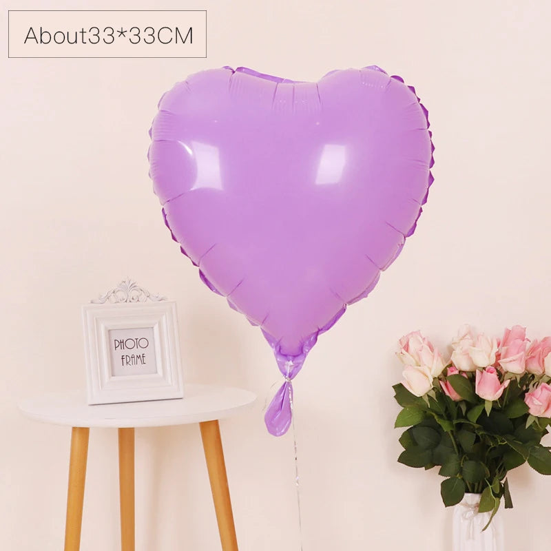 10pc Love Heart Balloon Star Birthday Wedding Decoration Occasion Pentagram Drop Shipping Aluminum Foil Festival Party Supplies