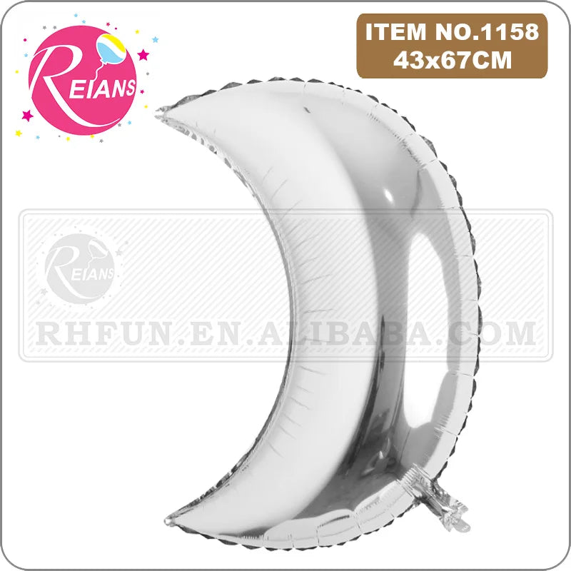 26 inch giant silver gold moon foil balloons eid festival children birthday party decoration gift classic toy baby air Globos