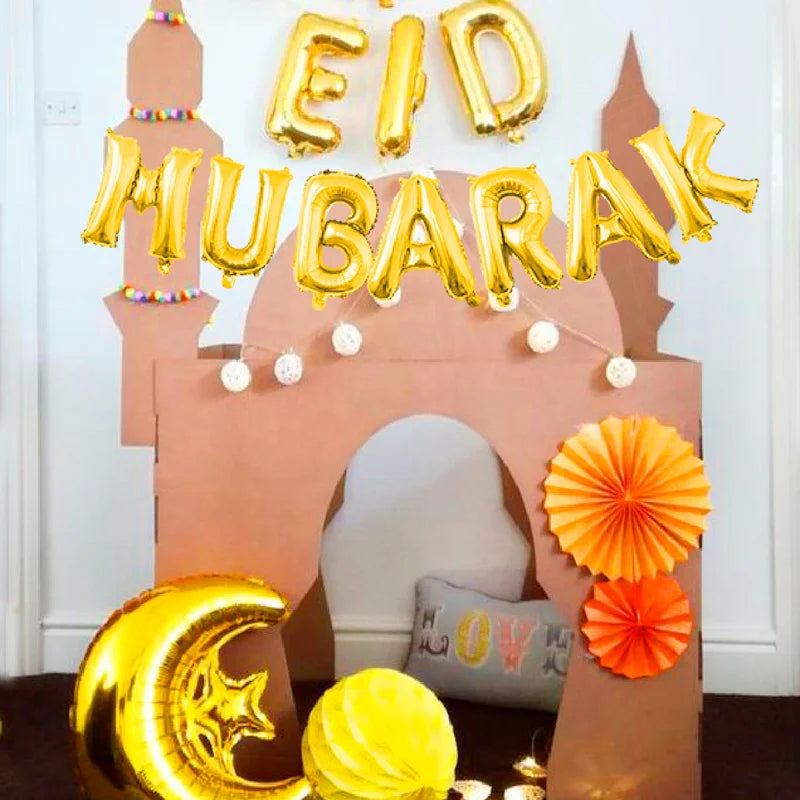 Balloons Decor Ramadan And Eid Decorations Eid Bjd Eid Mubarak Decor MUBARAK Paper Banner RAMADAN MUBARAK Muslim Ramadan Decor