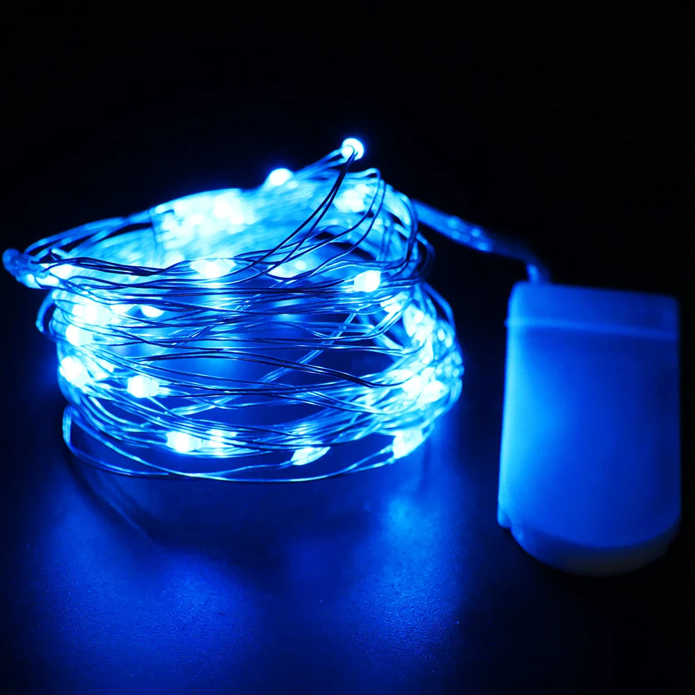 Waterproof Fairy Light Mini CR2032 Battery Powered Copper Wire String Lamps Garland Christmas Party Lighting Decoration