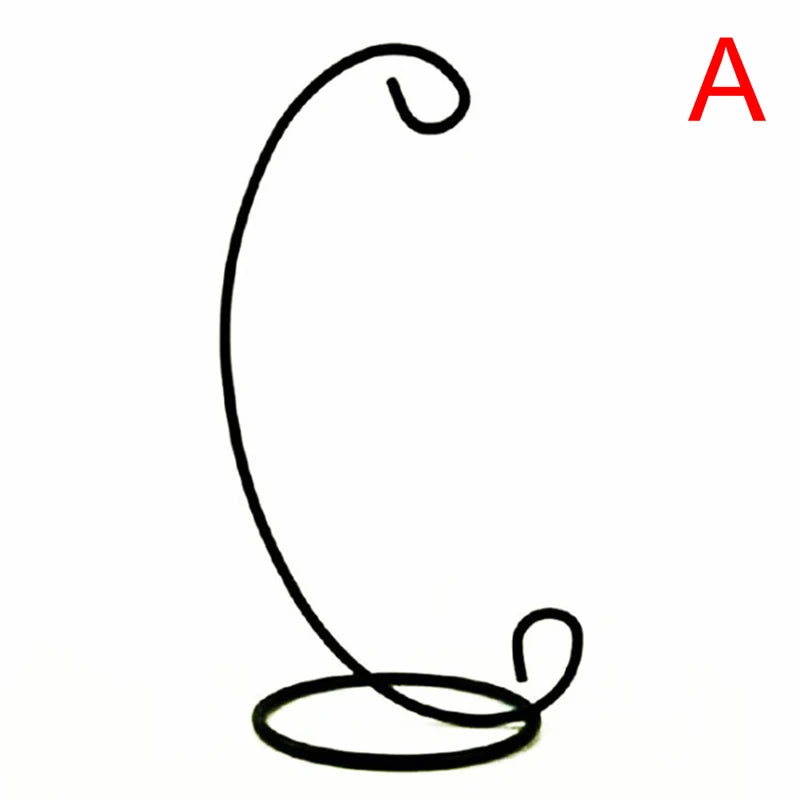 1PC Creative Heart/Moon Shaped Iron Hanging Holder Plant Glass Vase Stand