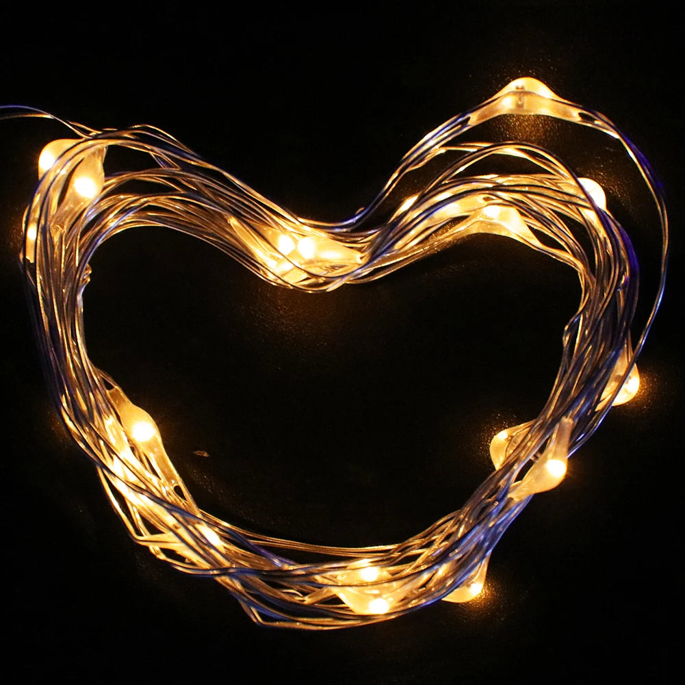 Waterproof Fairy Light Mini CR2032 Battery Powered Copper Wire String Lamps Garland Christmas Party Lighting Decoration