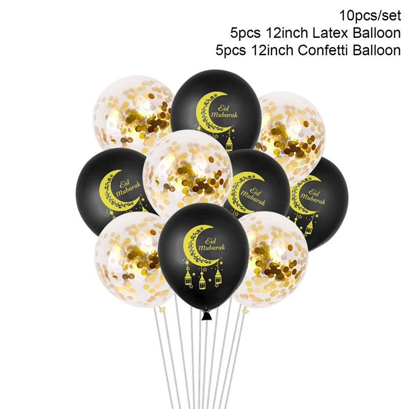 Balloons Decor Ramadan And Eid Decorations Eid Bjd Eid Mubarak Decor MUBARAK Paper Banner RAMADAN MUBARAK Muslim Ramadan Decor