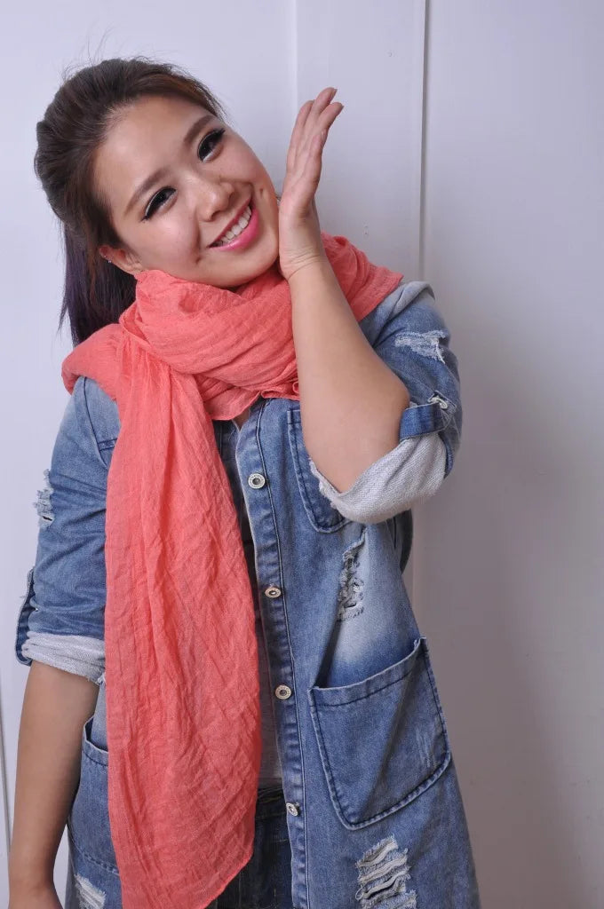 Solid Scarfs for Ladies Head Wrap Scarf Hijab Scarf Women Turban