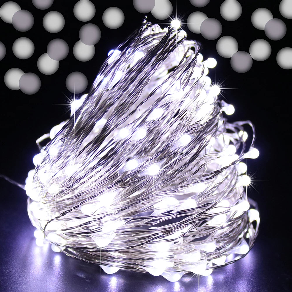 Waterproof Fairy Light Mini CR2032 Battery Powered Copper Wire String Lamps Garland Christmas Party Lighting Decoration