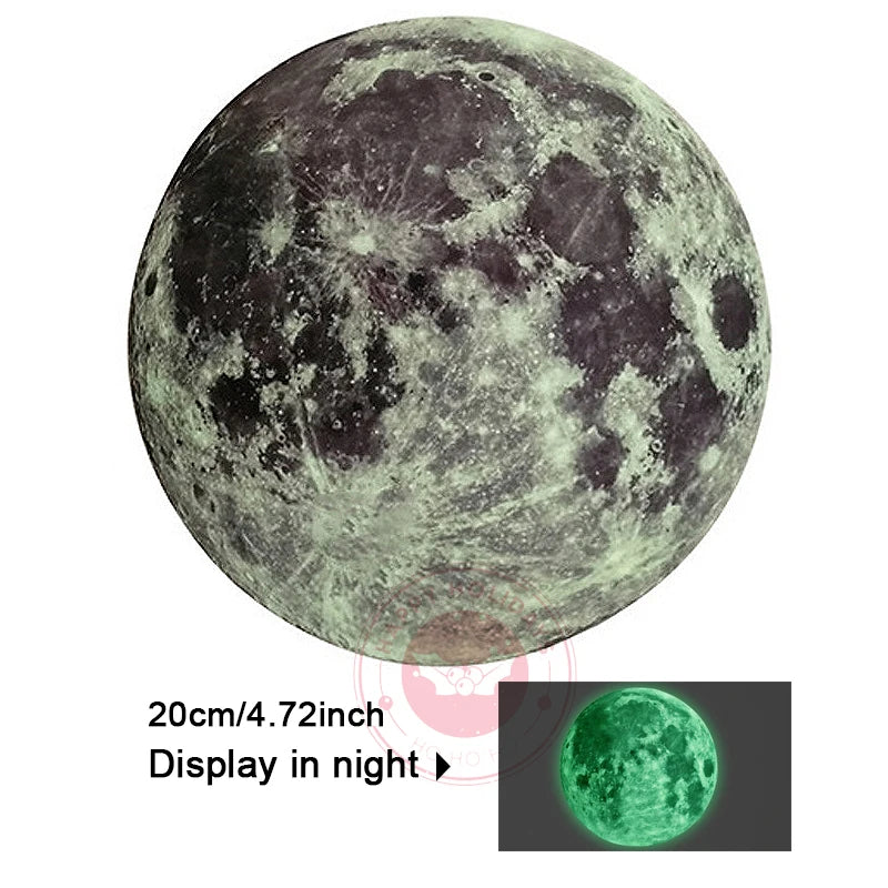 Children's Room Bedroom Creative Wall Decoration Sticke DIY Luminous Stars Moon Environmental Protection Removable PVC Sticker