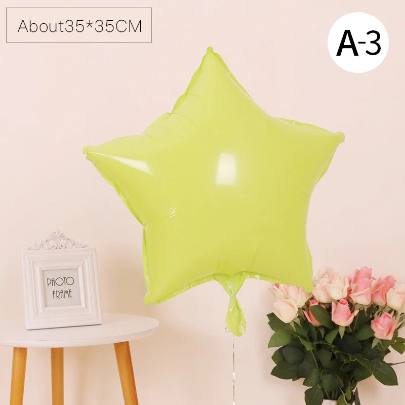 10pc Love Heart Balloon Star Birthday Wedding Decoration Occasion Pentagram Drop Shipping Aluminum Foil Festival Party Supplies