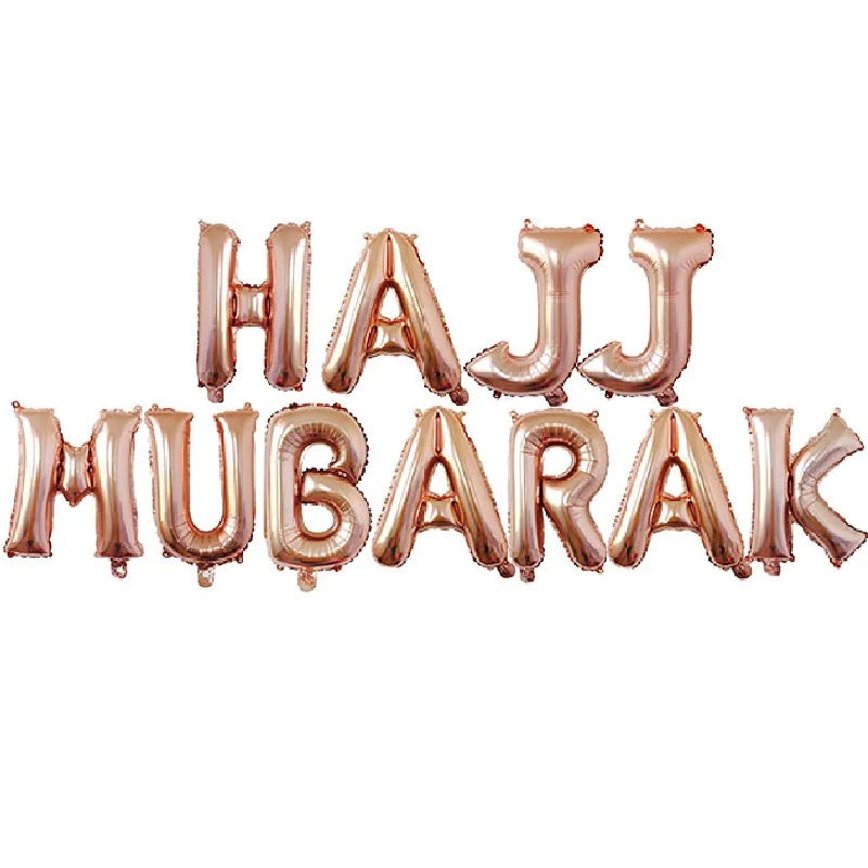 Eid Mubarak Balloons Ramadan Decoration 2024 Muslim Hajj Decor Ramadan Kareem Festival Banner Star Moon Foil Balloon
