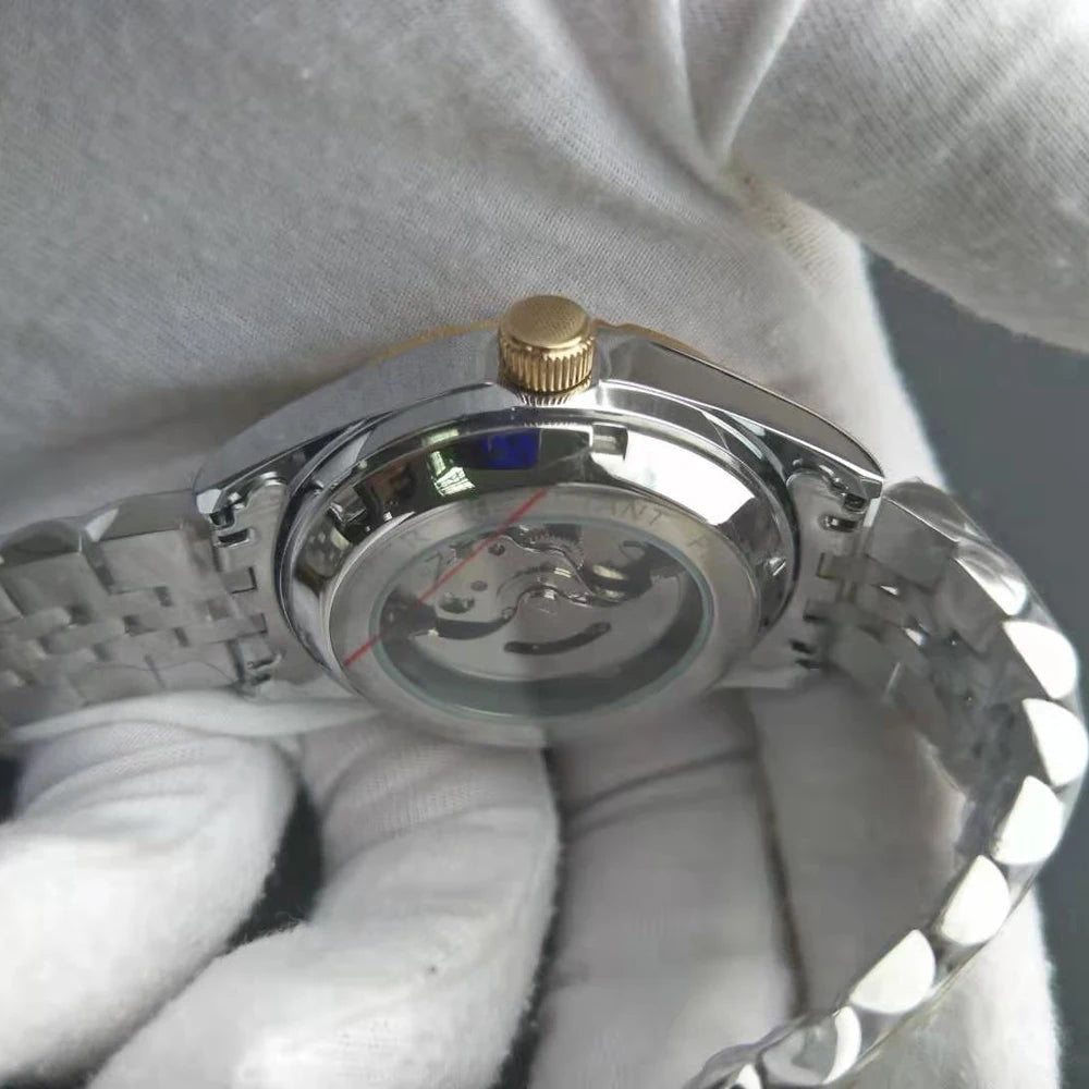 Luxury Timepieces Hours Arabic Watch Automatic Self-Wind Solid 316L Steel Waterproof Arabe Wristwatch Islam Montre Mecanique