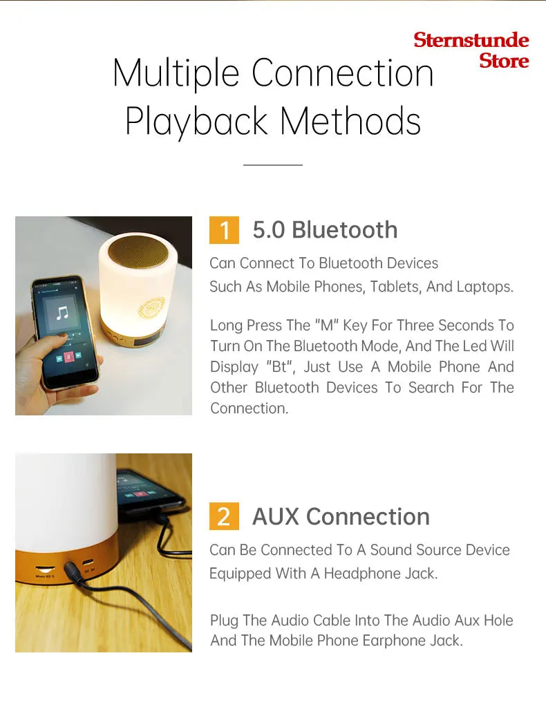 Hot Sale Quran Speaker Lamp Azan Clock Night Light Adhan Islam Koran Lamp Speaker Wireless Bluetooth Mp3 Player Radio Muslim Gift