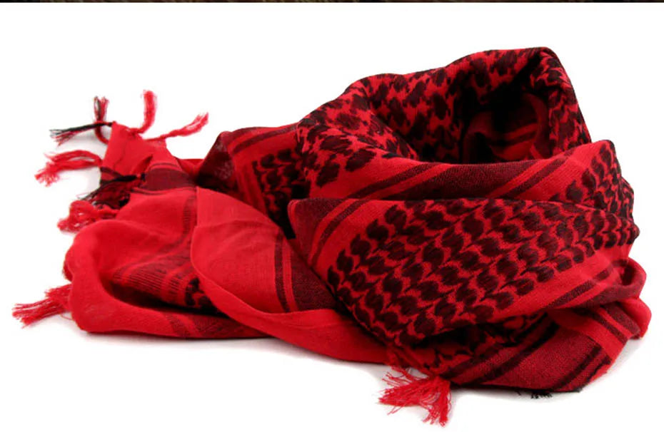 Maikun Cotton Arab Scarves Men Winter Military Keffiyeh Windproof Scarf Muslim Hijab Shemagh Tactical Desert Square Wargame