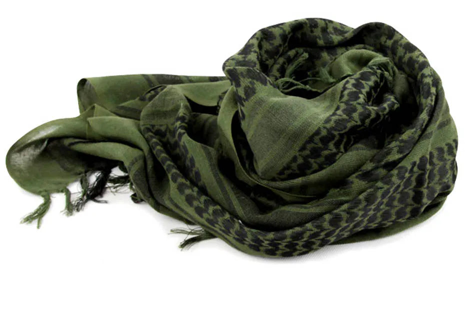 Maikun Cotton Arab Scarves Men Winter Military Keffiyeh Windproof Scarf Muslim Hijab Shemagh Tactical Desert Square Wargame