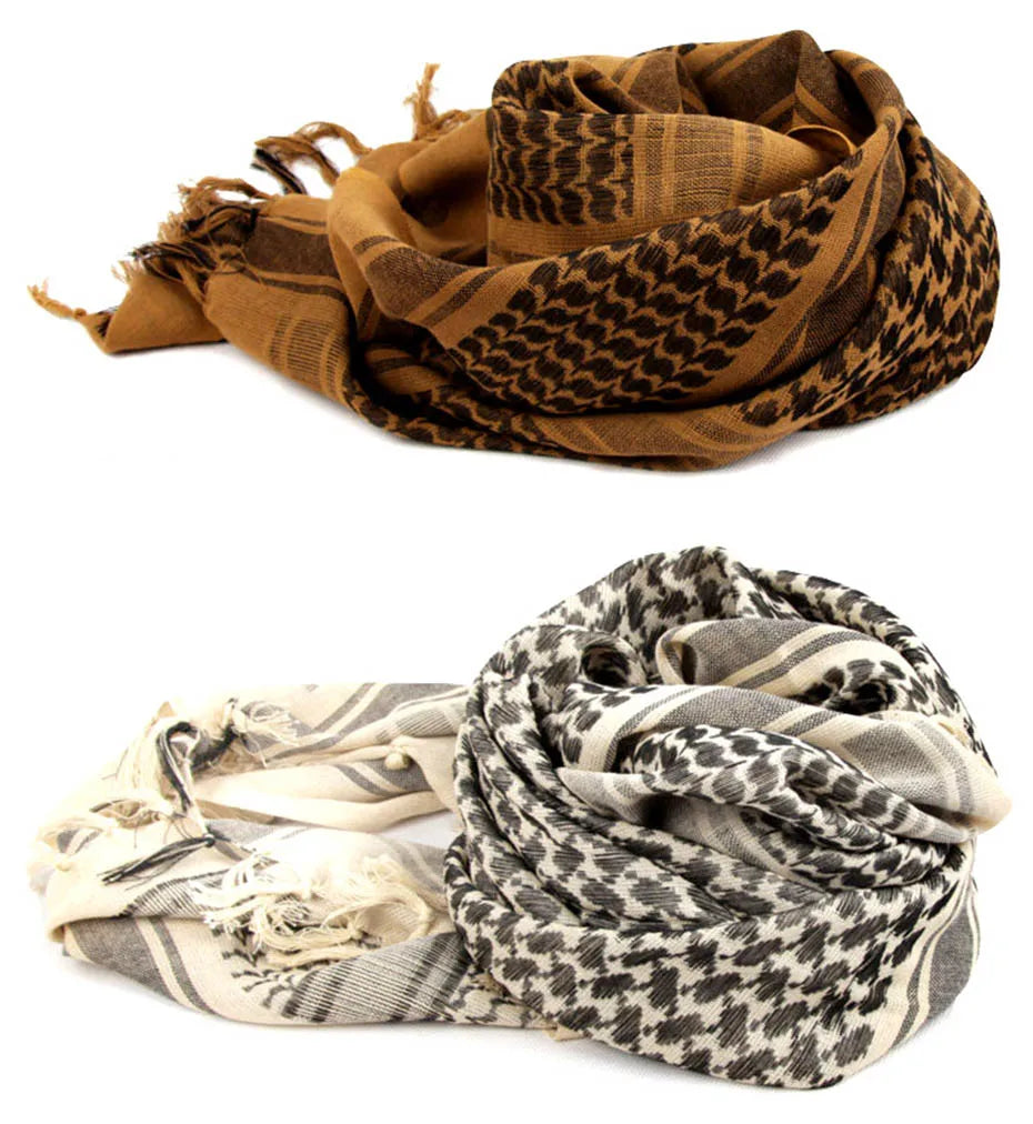 Maikun Cotton Arab Scarves Men Winter Military Keffiyeh Windproof Scarf Muslim Hijab Shemagh Tactical Desert Square Wargame