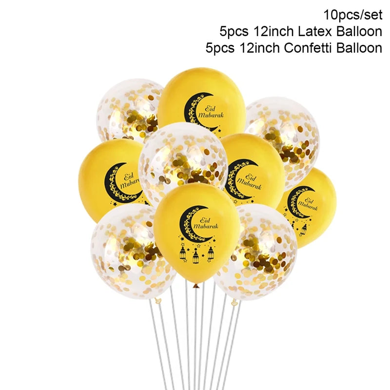 Balloons Decor Ramadan And Eid Decorations Eid Bjd Eid Mubarak Decor MUBARAK Paper Banner RAMADAN MUBARAK Muslim Ramadan Decor