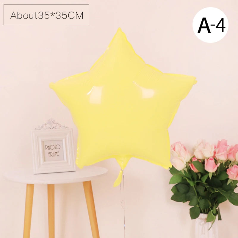 10pc Love Heart Balloon Star Birthday Wedding Decoration Occasion Pentagram Drop Shipping Aluminum Foil Festival Party Supplies