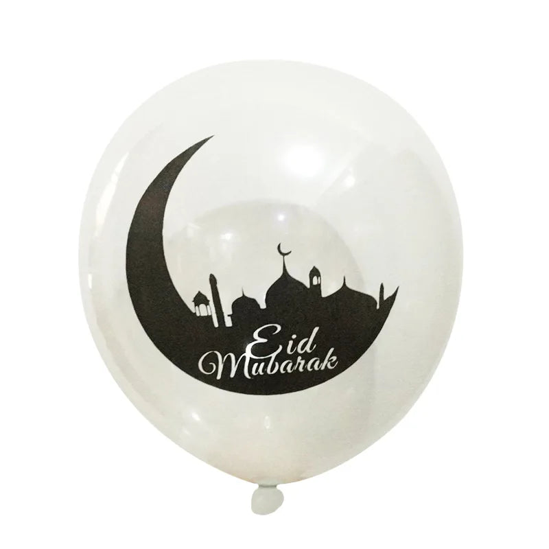 10pcs EID MUBARAK Decor Balloons Ramadan and Eid Decoration Muslim Islamic Decor Gold Balloon Ramadan Mubarak DIY Party Supplies