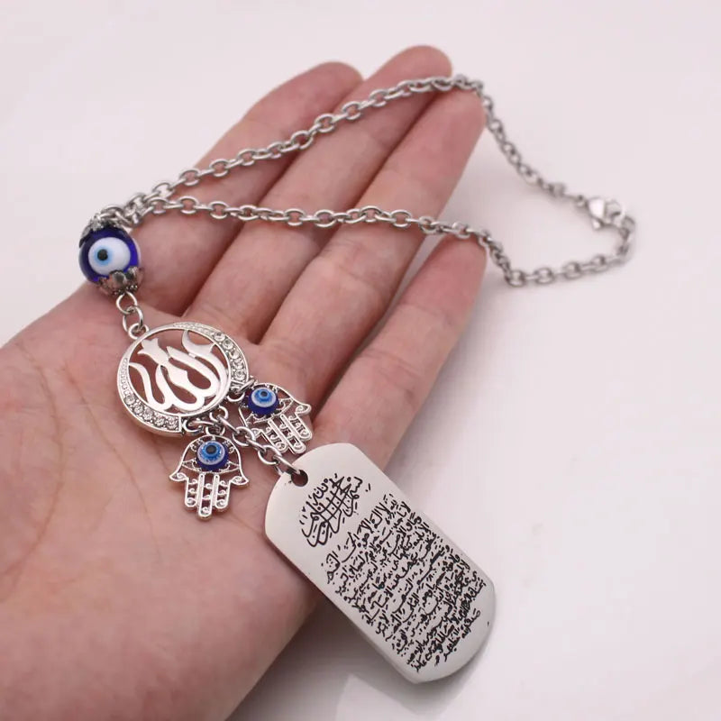Ayatul Kursi Allah Car Rear View Mirror Hanging Pendant – Islam Muslim Car Decor
