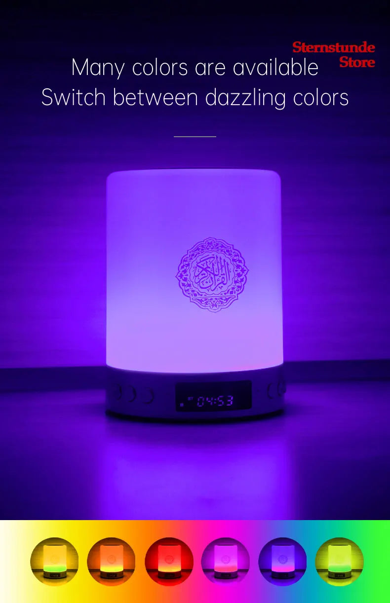 Hot Sale Quran Speaker Lamp Azan Clock Night Light Adhan Islam Koran Lamp Speaker Wireless Bluetooth Mp3 Player Radio Muslim Gift
