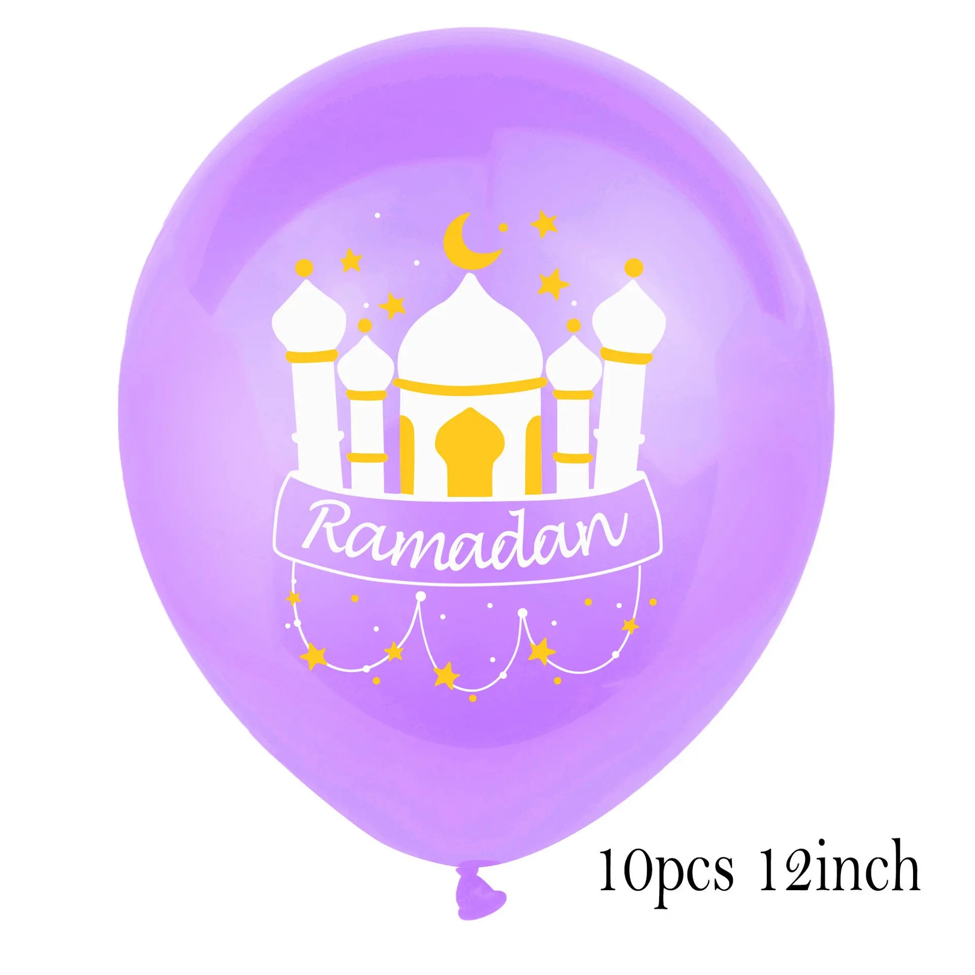 10pcs EID MUBARAK Decor Balloons Ramadan and Eid Decoration Muslim Islamic Decor Gold Balloon Ramadan Mubarak DIY Party Supplies
