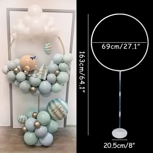 163x73cm Circle Balloon Arch Stand round Balloons Holder Column kids birthday Party Baloon Wedding Decoration Baby Shower ballon