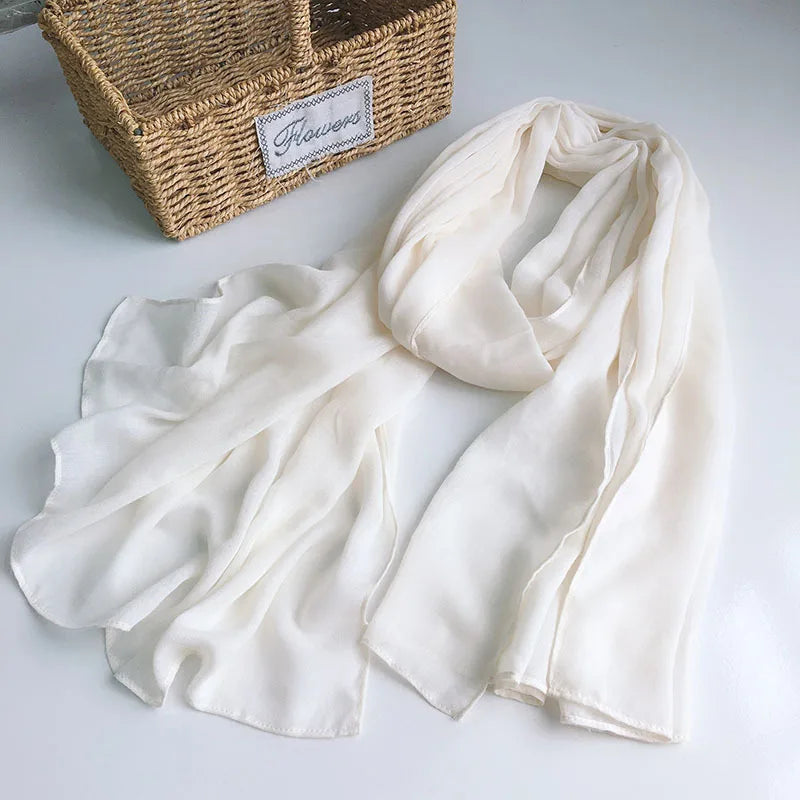 Solid Scarfs for Ladies Head Wrap Scarf Hijab Scarf Women Turban