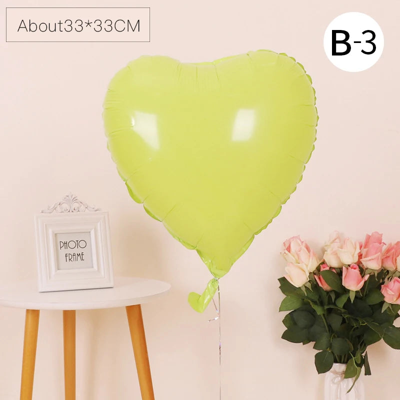10pc Love Heart Balloon Star Birthday Wedding Decoration Occasion Pentagram Drop Shipping Aluminum Foil Festival Party Supplies