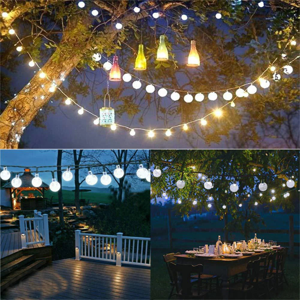 1.5M 3M 6M LED Crystal Ball Garland String Lights Flash Indoor Holiday Lamp 10/20/40 LED Fairy Lights Battery/USB Operated
