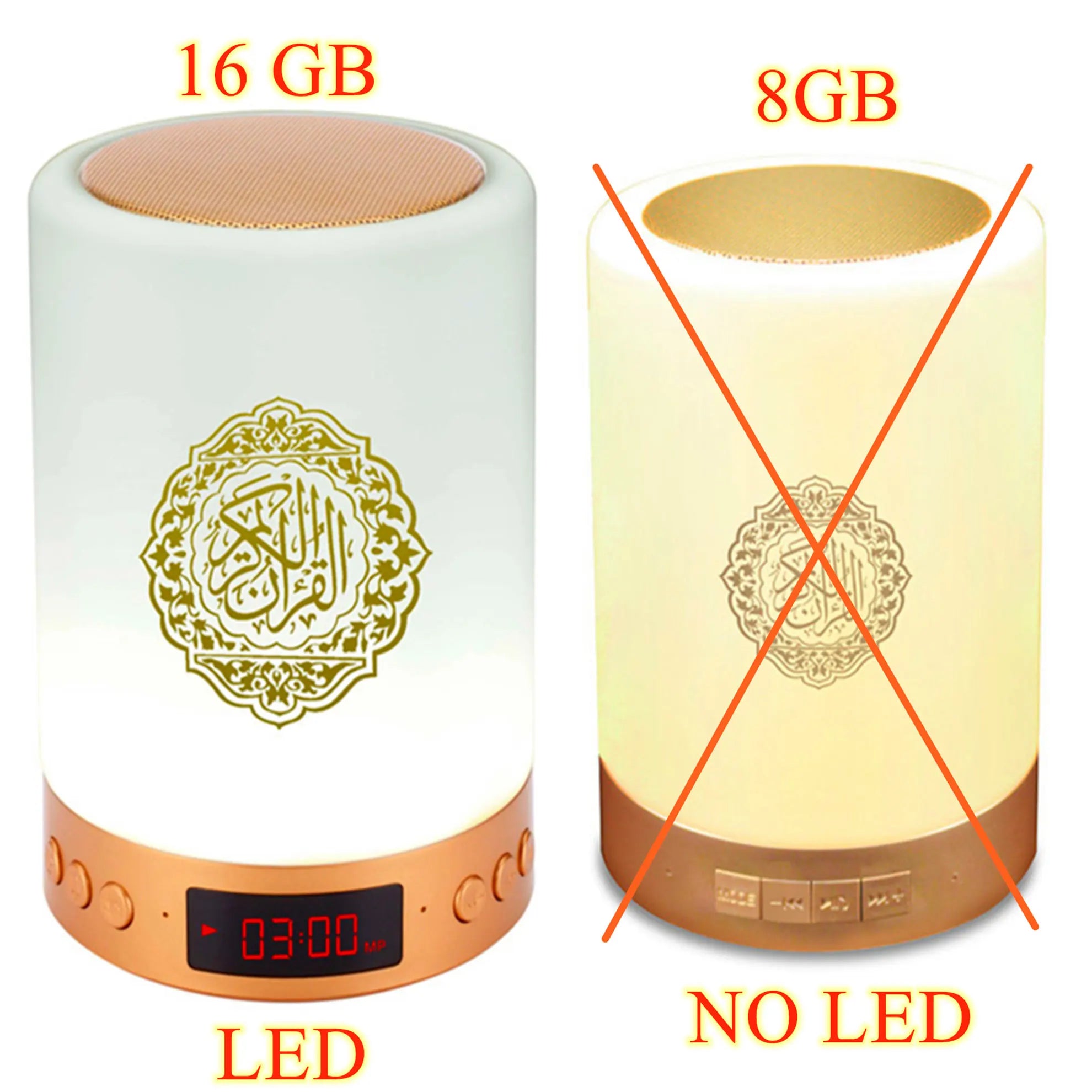 Hot Sale Quran Speaker Lamp Azan Clock Night Light Adhan Islam Koran Lamp Speaker Wireless Bluetooth Mp3 Player Radio Muslim Gift