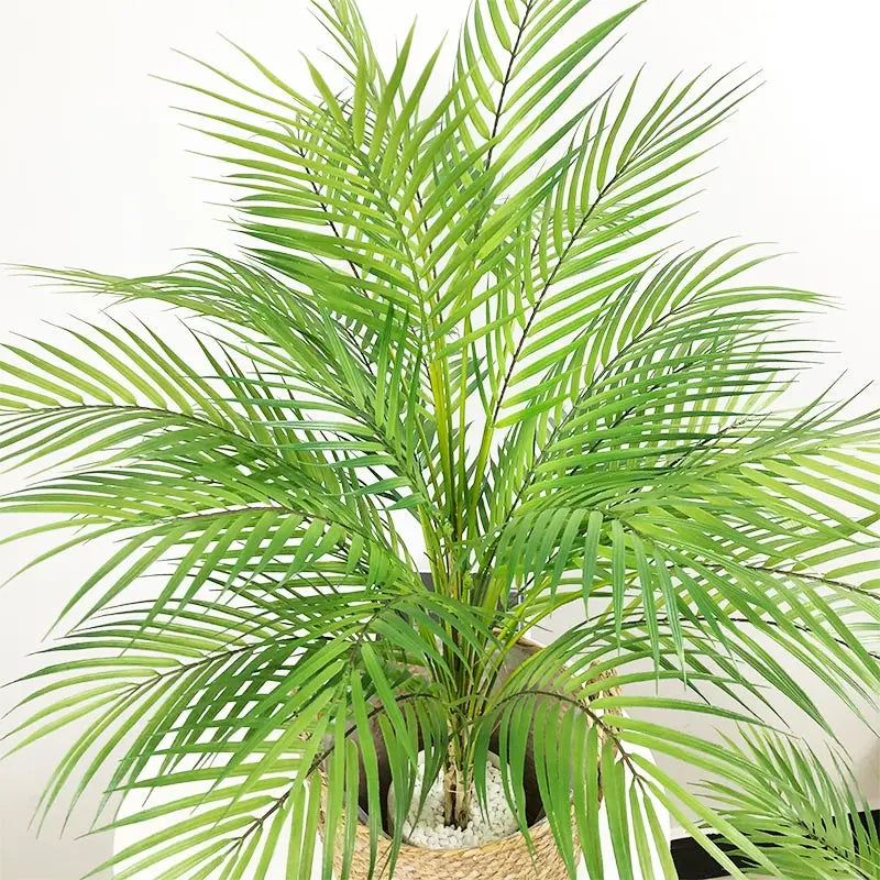 80-98cm Large Artificial Palm Tree Tropical Plants Fake Monstera Tall Potted Tree Plastic Leaves For Home Wedding Outdoor Decor