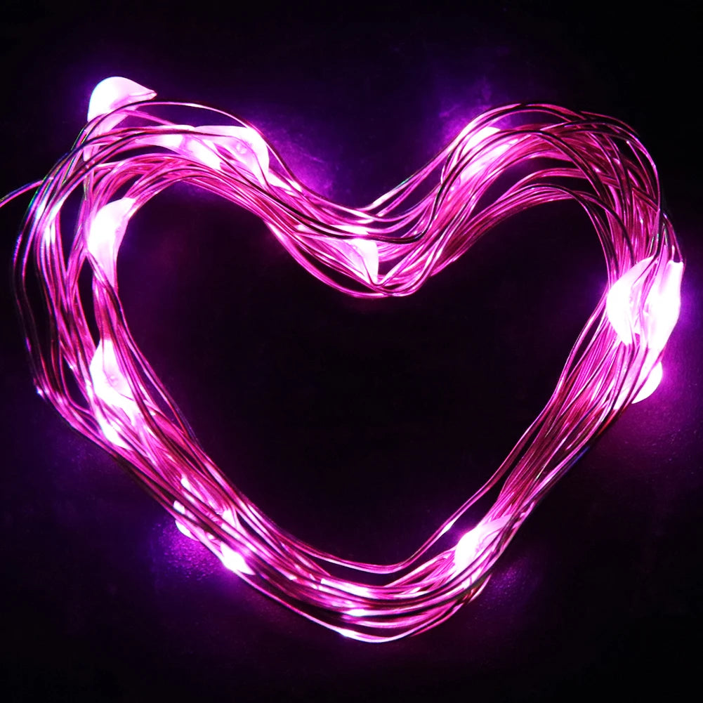 Waterproof Fairy Light Mini CR2032 Battery Powered Copper Wire String Lamps Garland Christmas Party Lighting Decoration