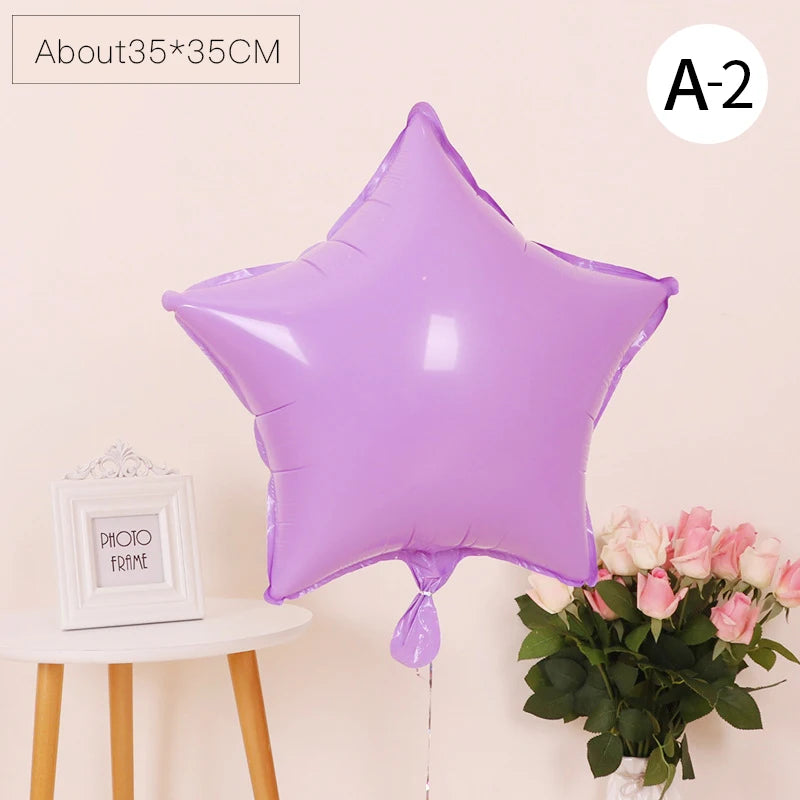 10pc Love Heart Balloon Star Birthday Wedding Decoration Occasion Pentagram Drop Shipping Aluminum Foil Festival Party Supplies