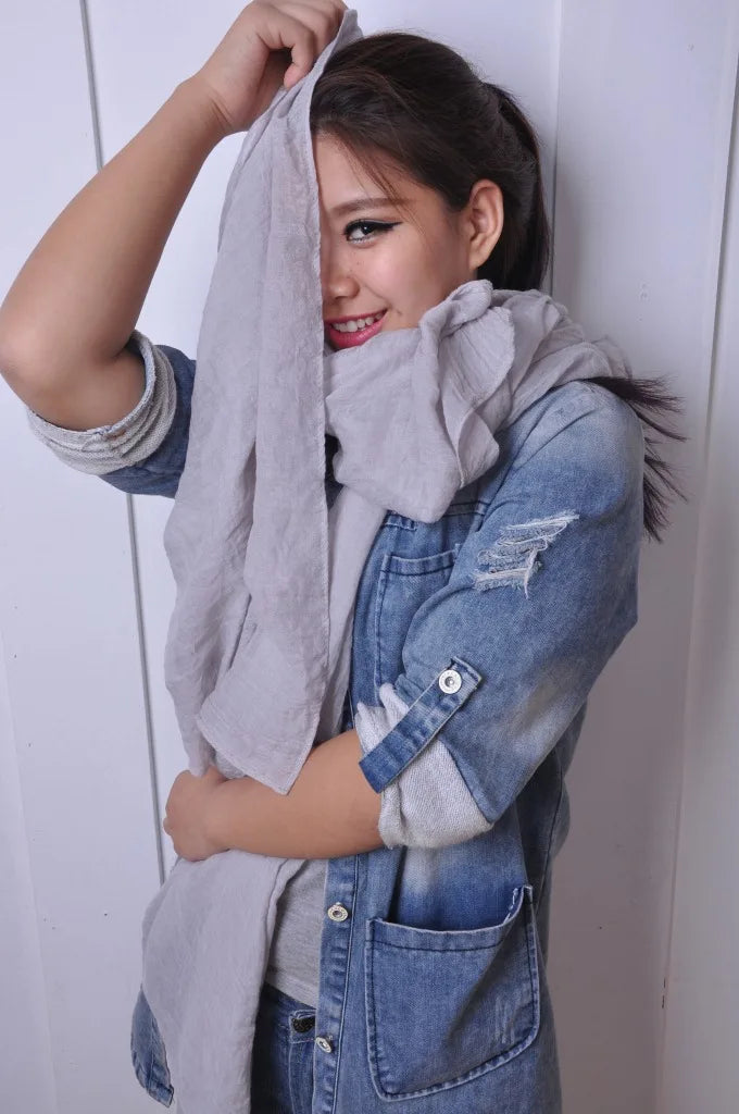 Solid Scarfs for Ladies Head Wrap Scarf Hijab Scarf Women Turban